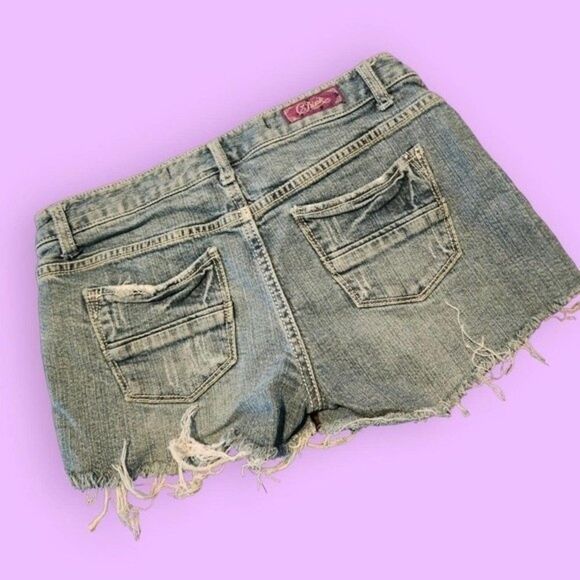 PINK Y2K Cut Off Vintage Daisy Duke Shorts - Size 3 JR's - Picture 7 of 9